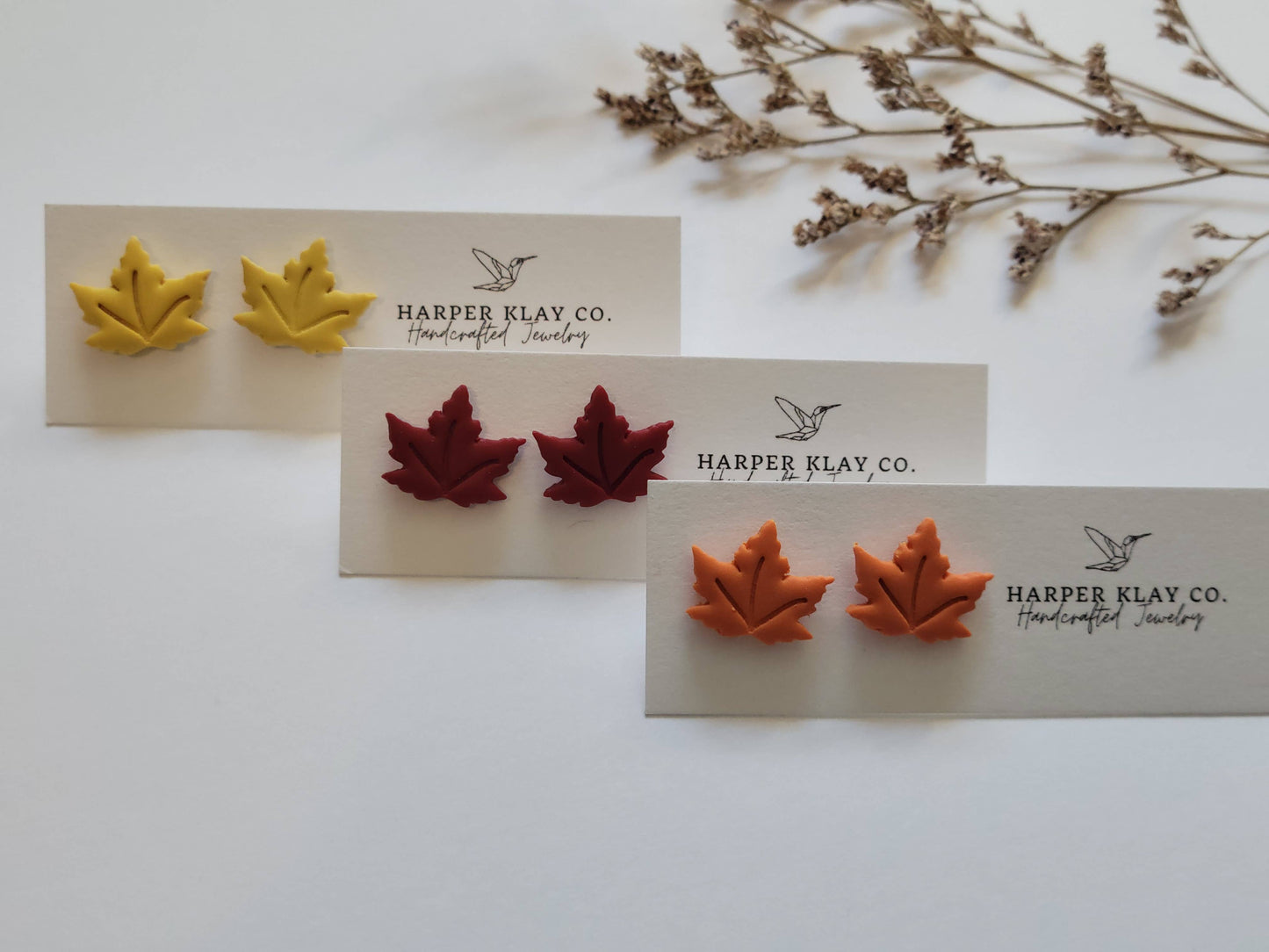 The Falling Leaves Sets - Fall Polymer Clay Earrings