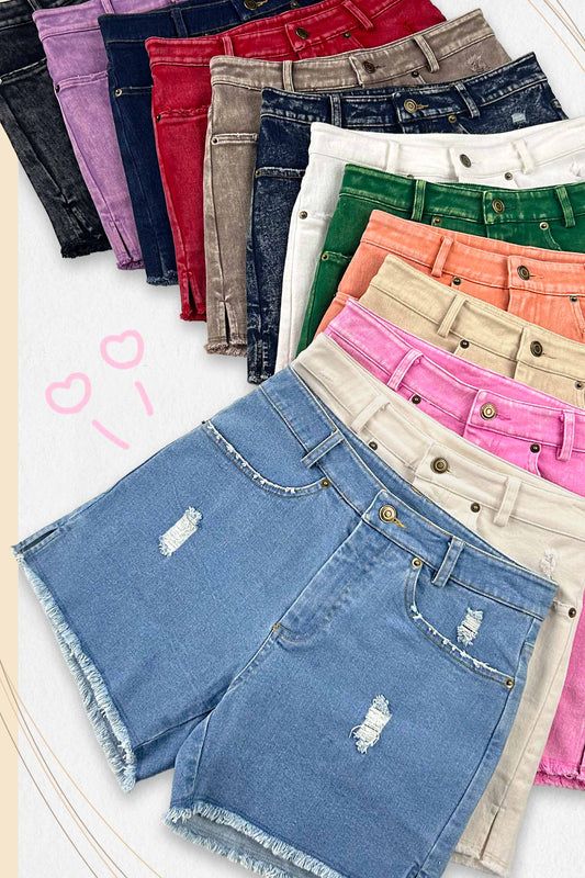 La Miel High Rise Mineral Washed Shorts