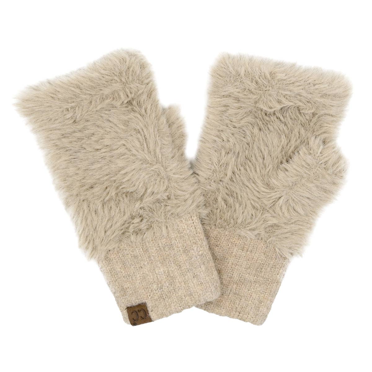 Faux Fur Fingerless C.C Glove