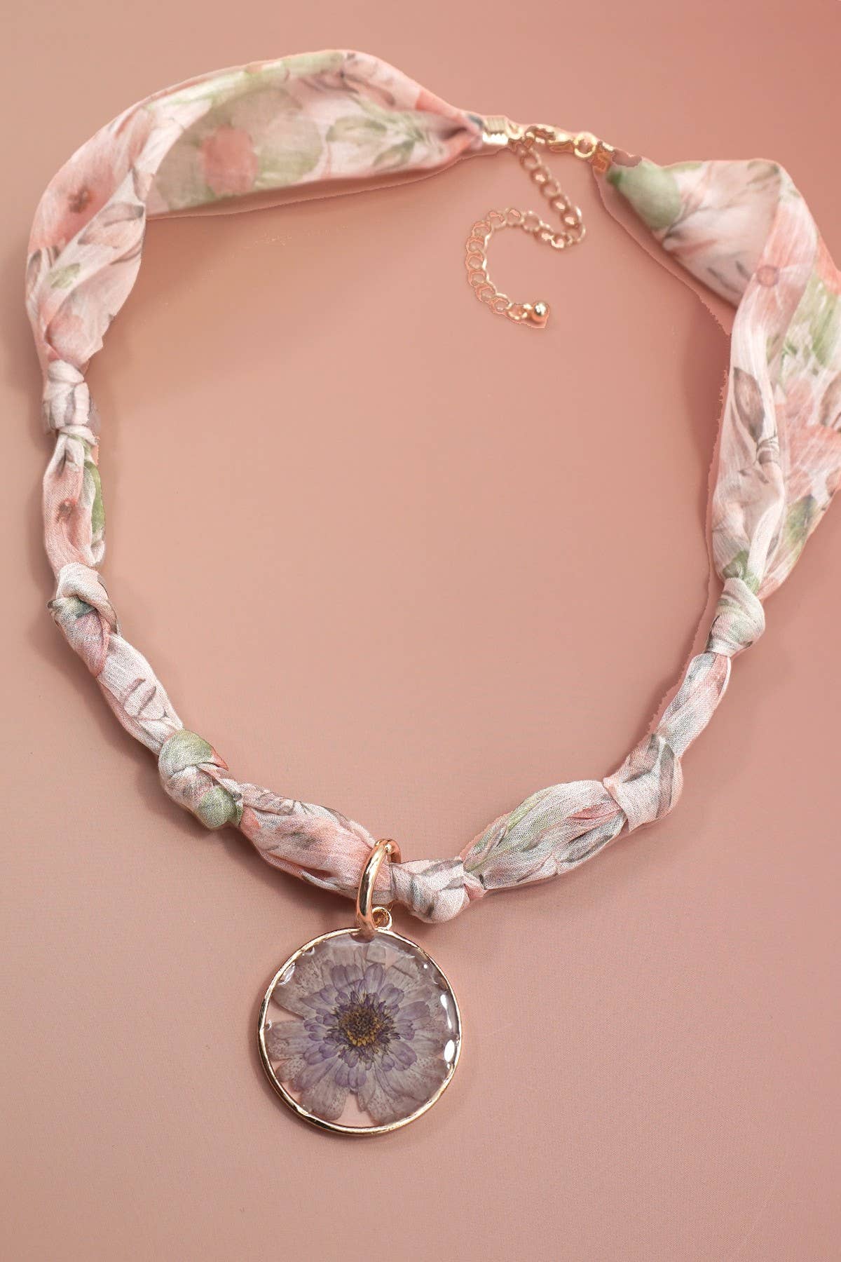 Handcrafted Scarf Interchangeable Charm Necklace