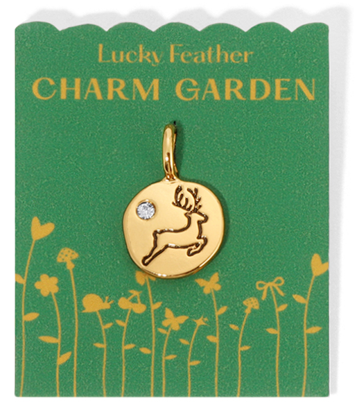 Charm Garden - Holiday - Reindeer - Gold