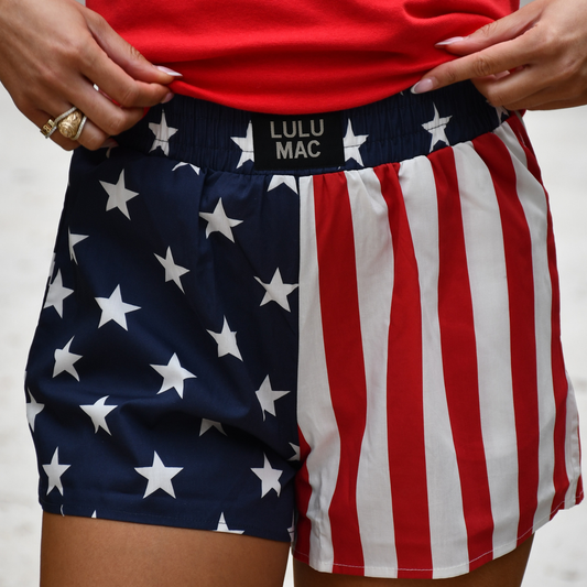 Lulu Mac American Flag Boxer Shorts