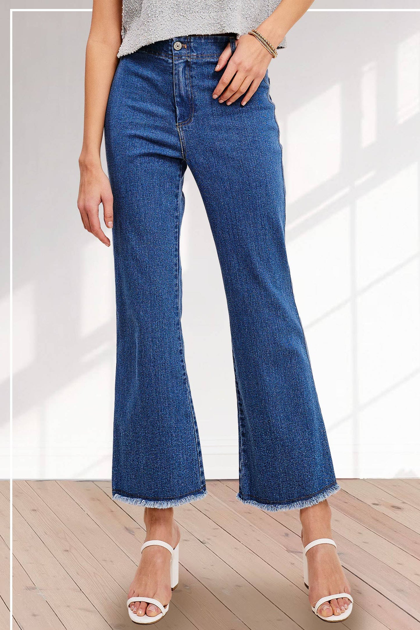 Stretchy High Waisted Flare Pants