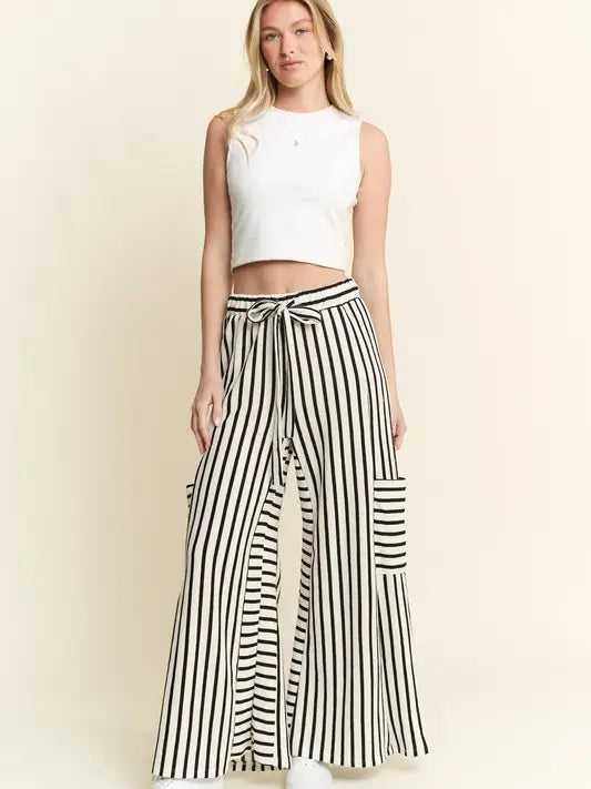 Jade by Jane Striped Wide-Leg Pants