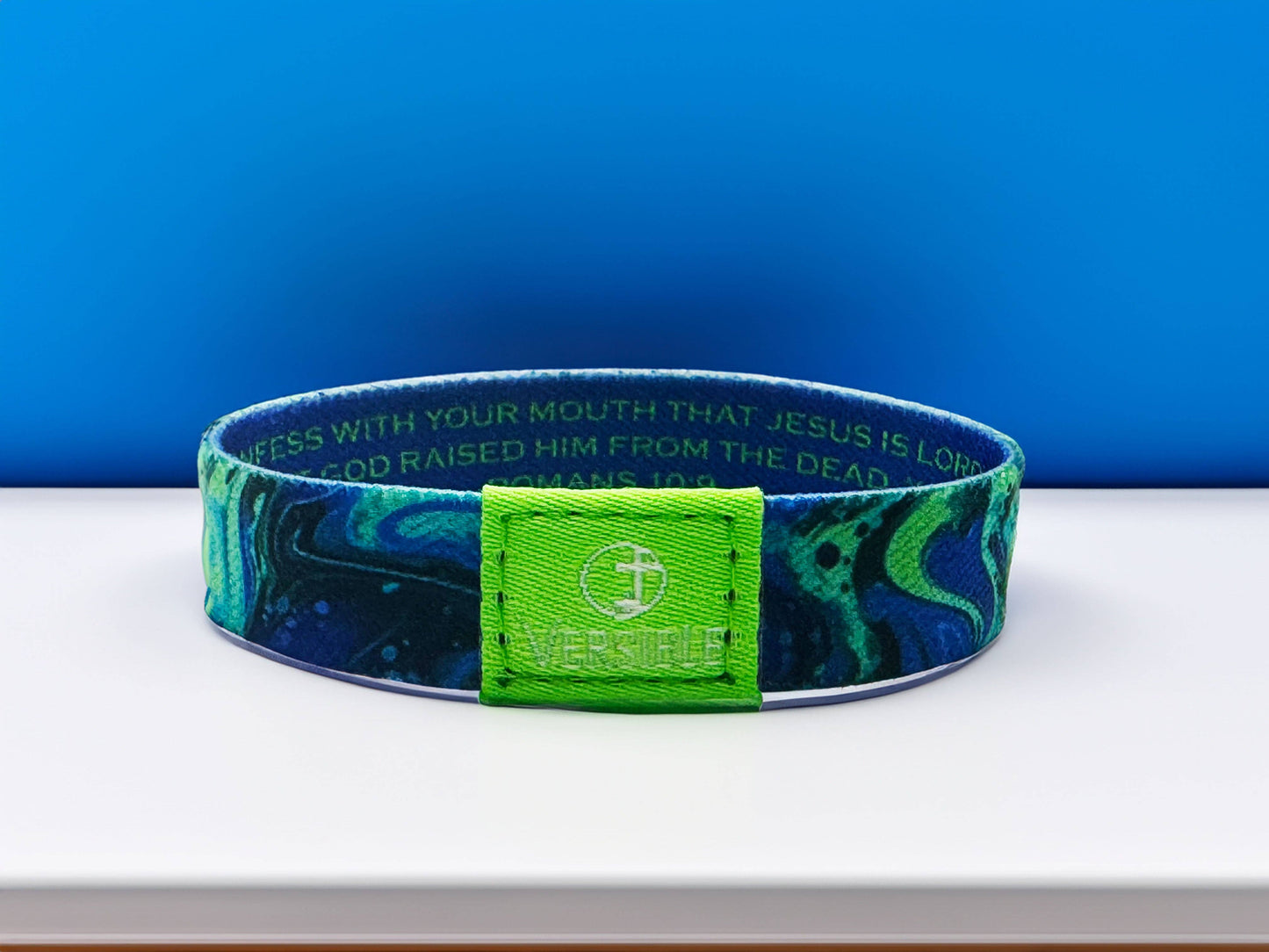 Cosmic Tide / Romans 10:9 Wristband