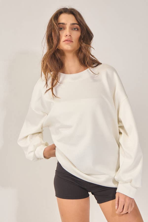 Bow Back Oversized Sweatshirt