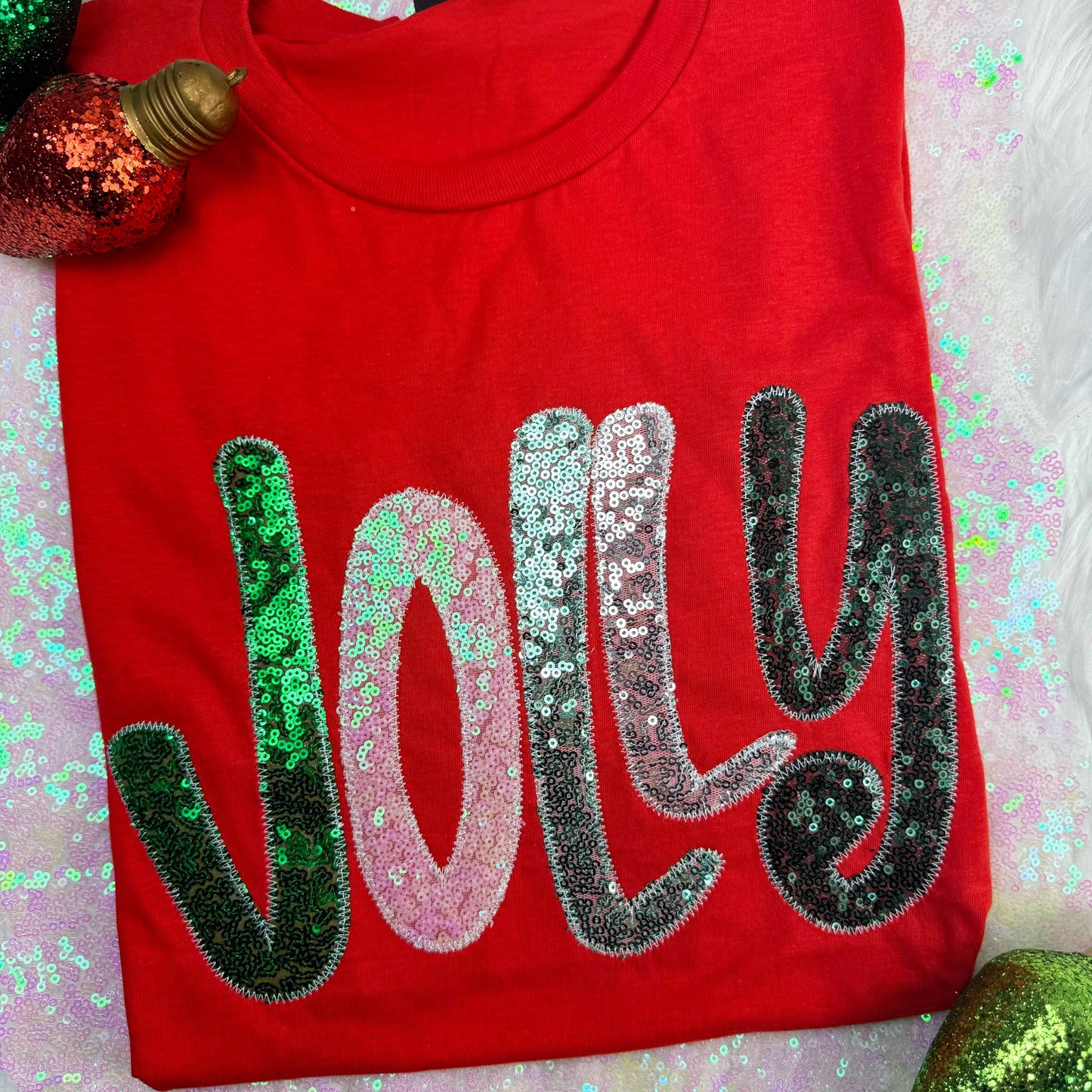 Red Jolly Merry Short Sleeve