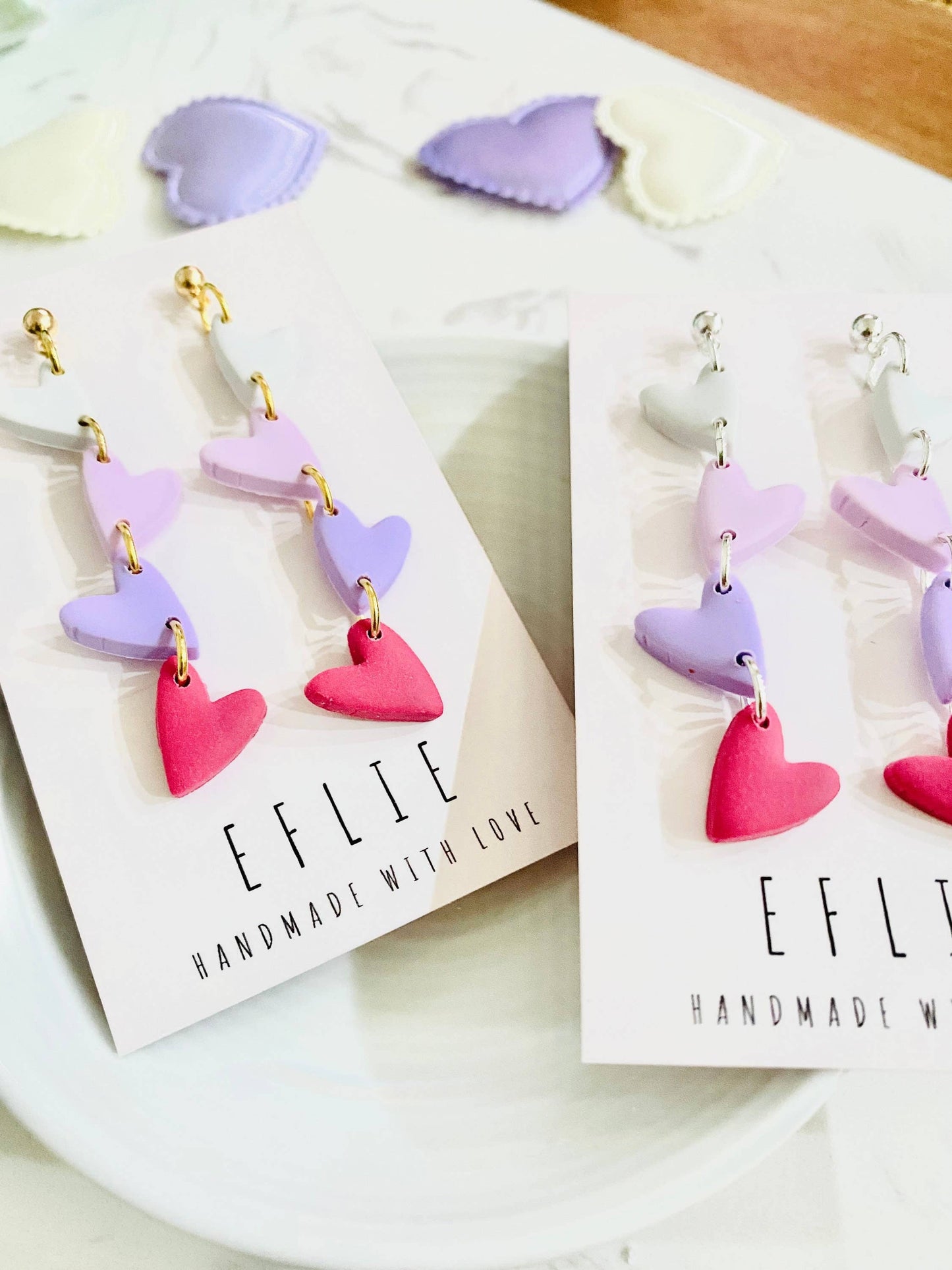 Sweet Little Heart Dangle Earrings