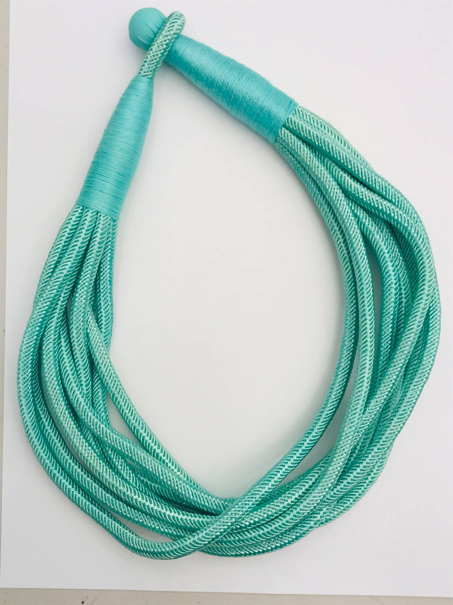 Mint Cotton Rope Statement Necklace