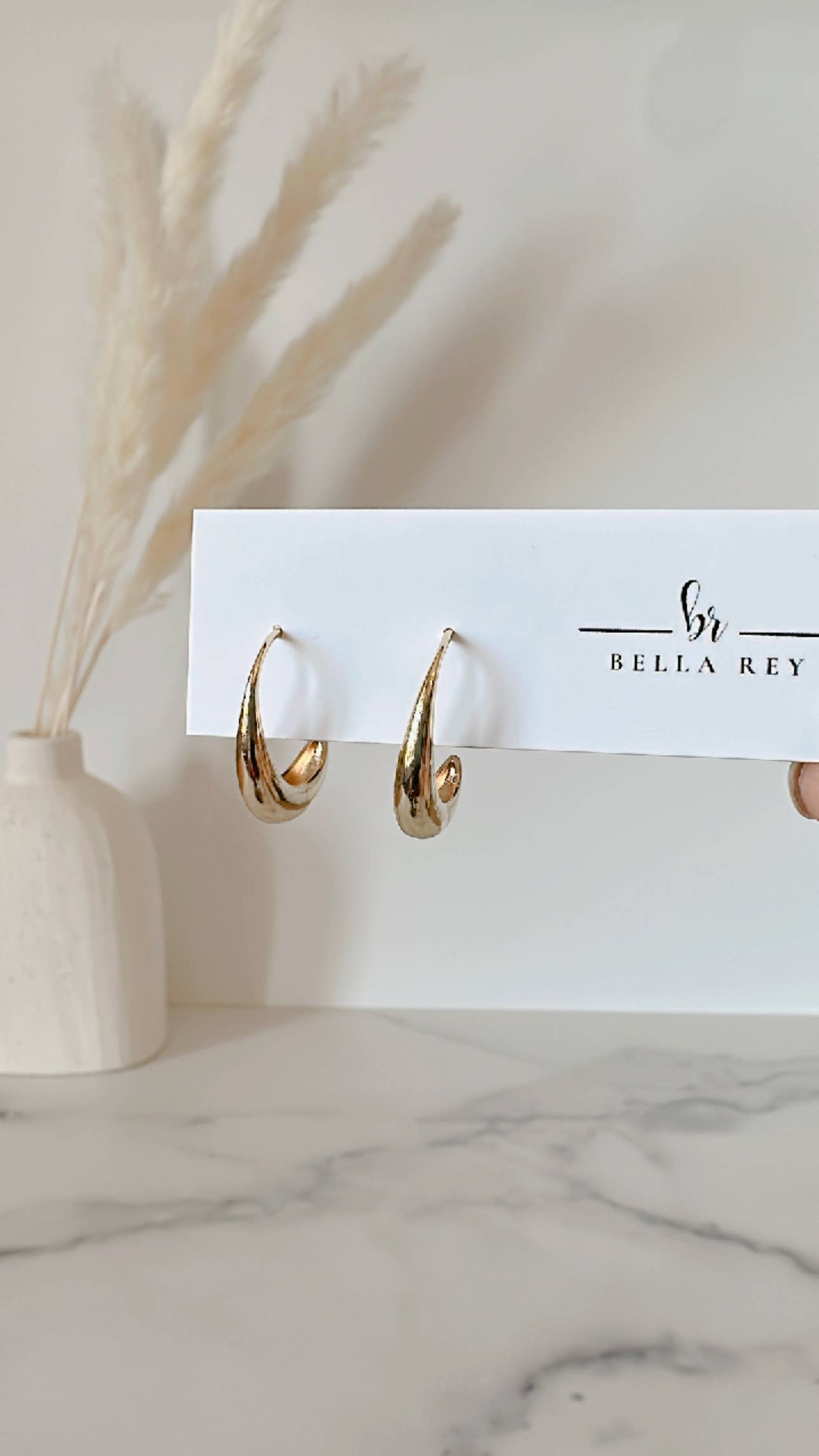 Audrey hoops 18k gold plated earring