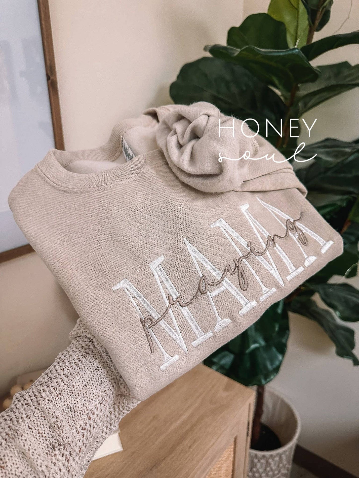 Embroidered Praying Mama Sweatshirt