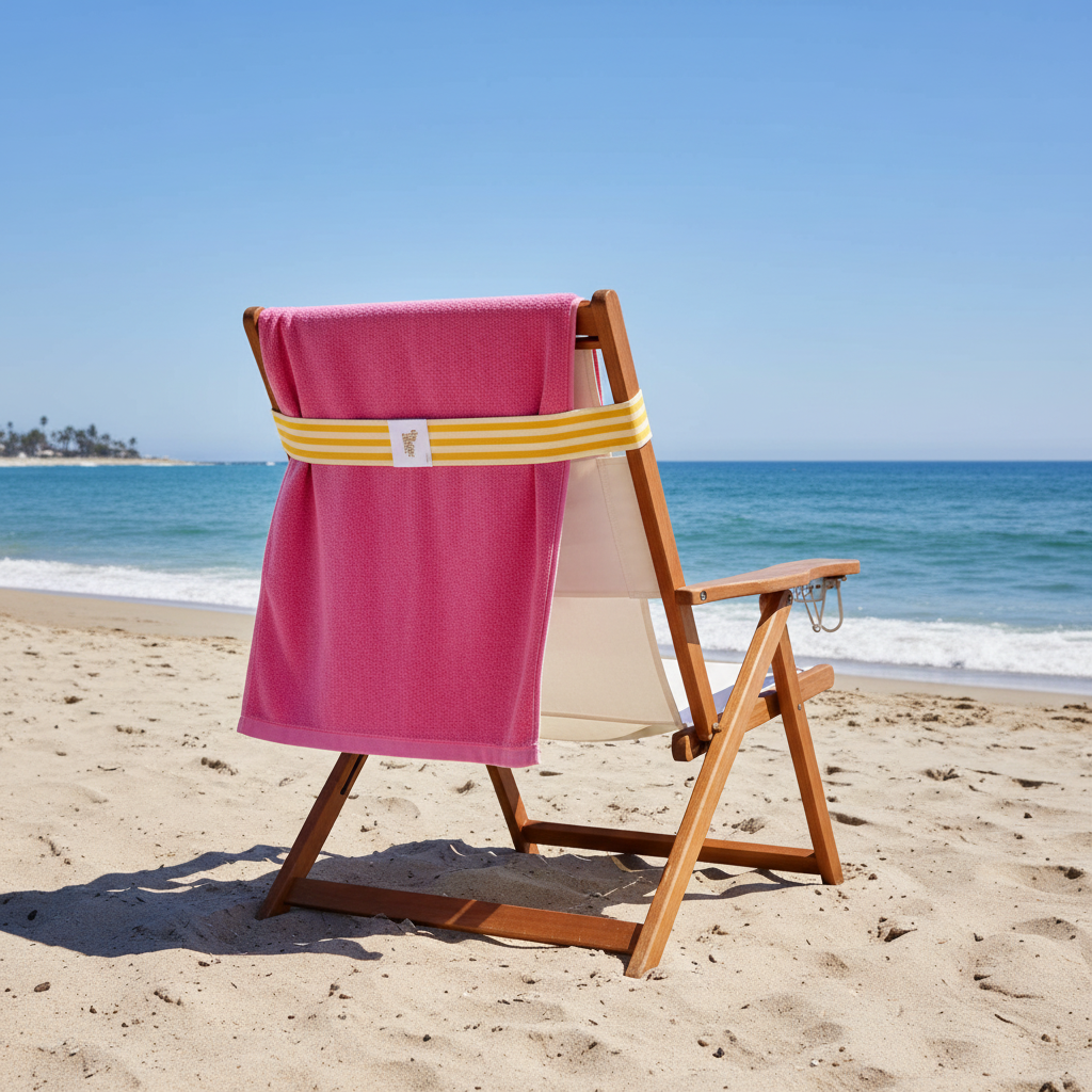 Darling Effect Stay-Put Towel Band In Stripes Yellow