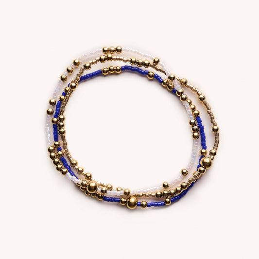 Nikki Smith Designs Blue Game Day Bracelet Set