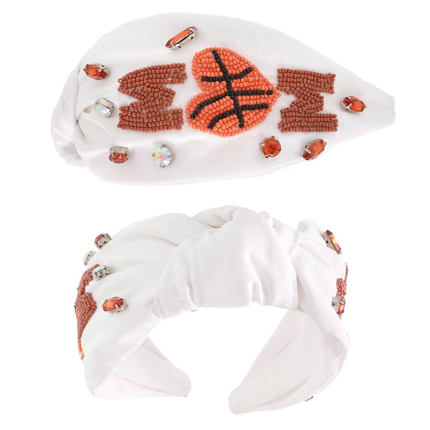 Sport MOM Crystal Beaded Embroidery Headband