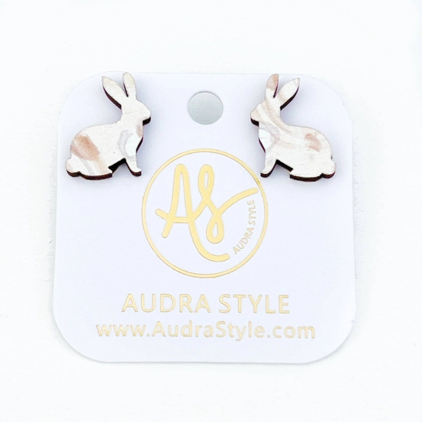 Bunny Stud - Cream Abstract