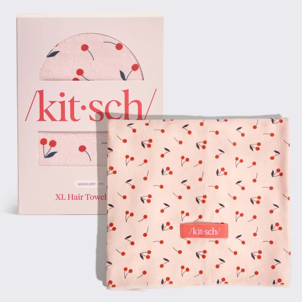 Hair Towel Wrap - Cherry Print