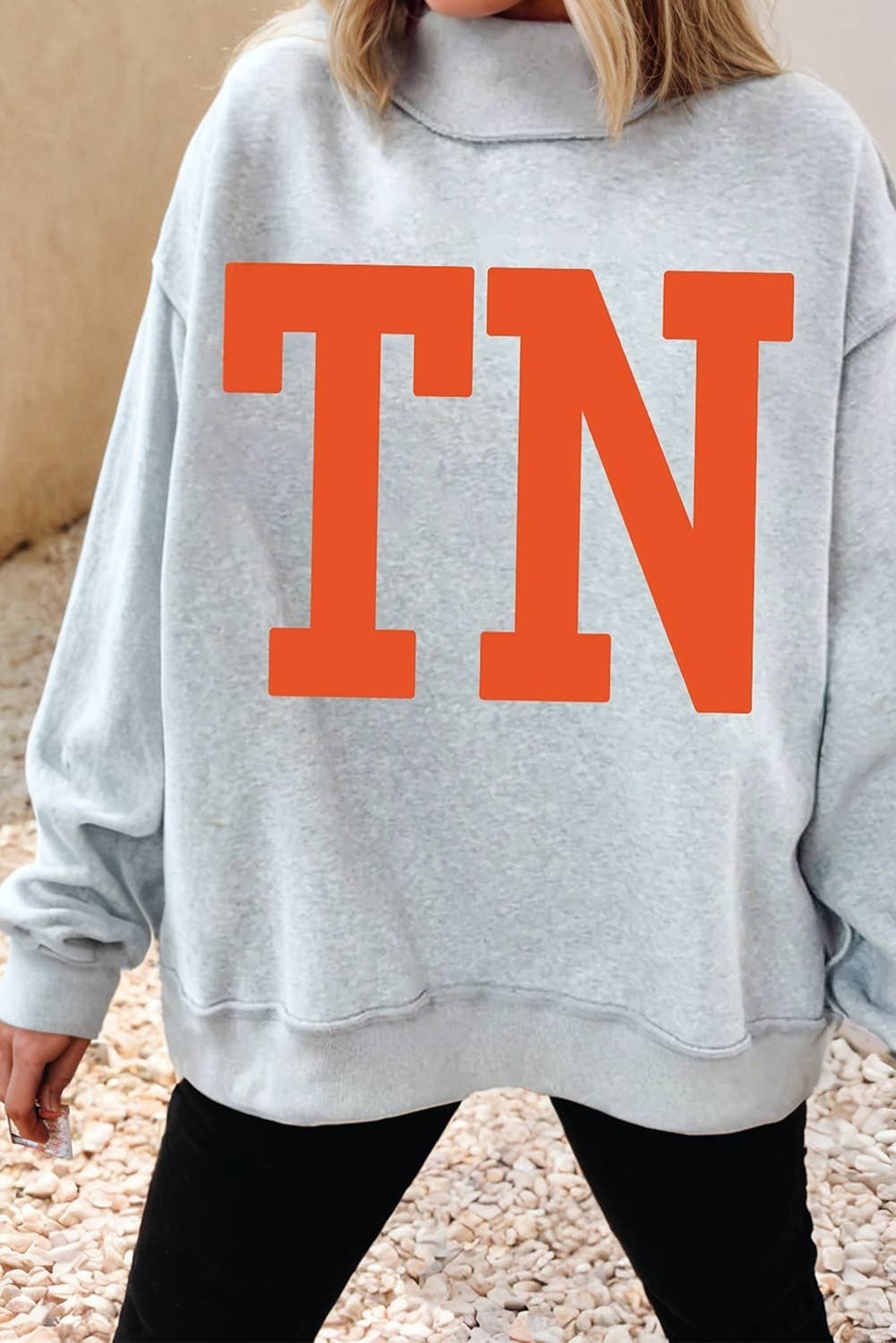 Tennessee Double Printed Reversible Mock Neck Sweatshirt