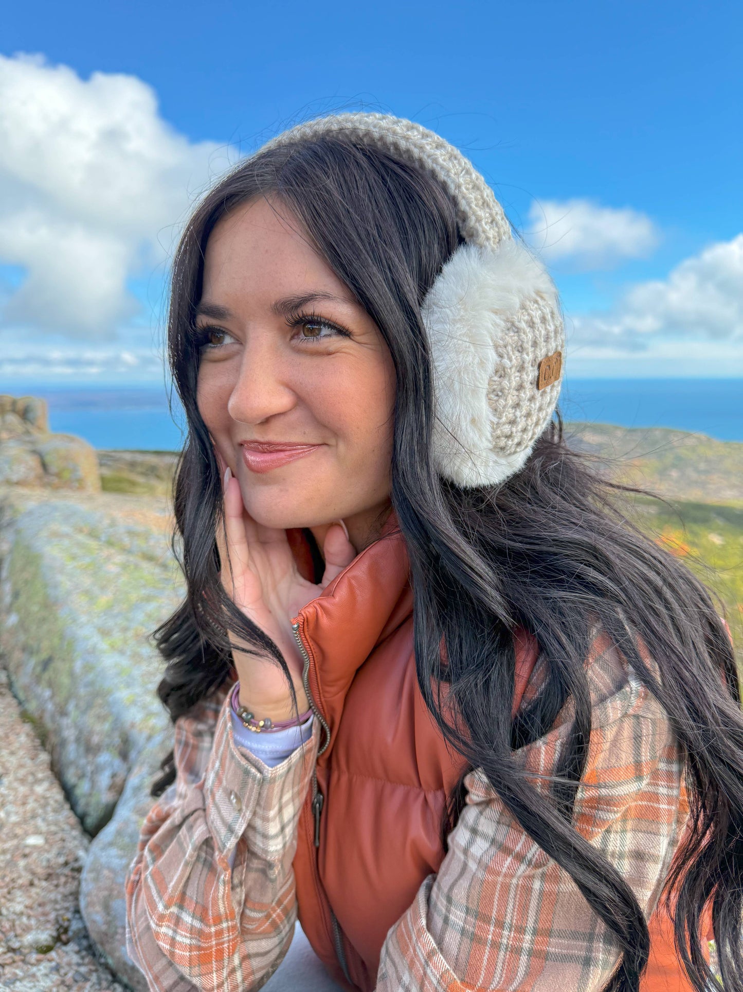 Heather Knitted Faux Fur C.C Earmuff
