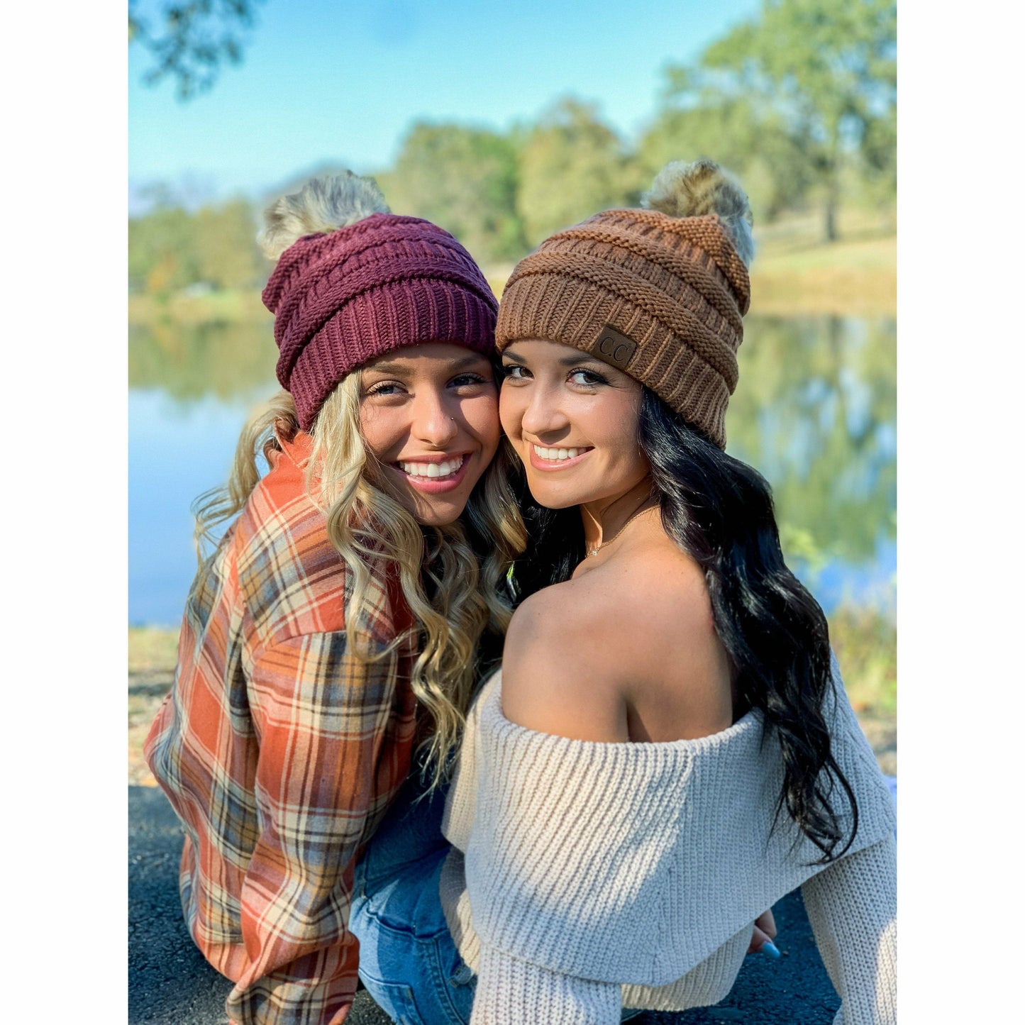 C.C Fur Pom Beanie