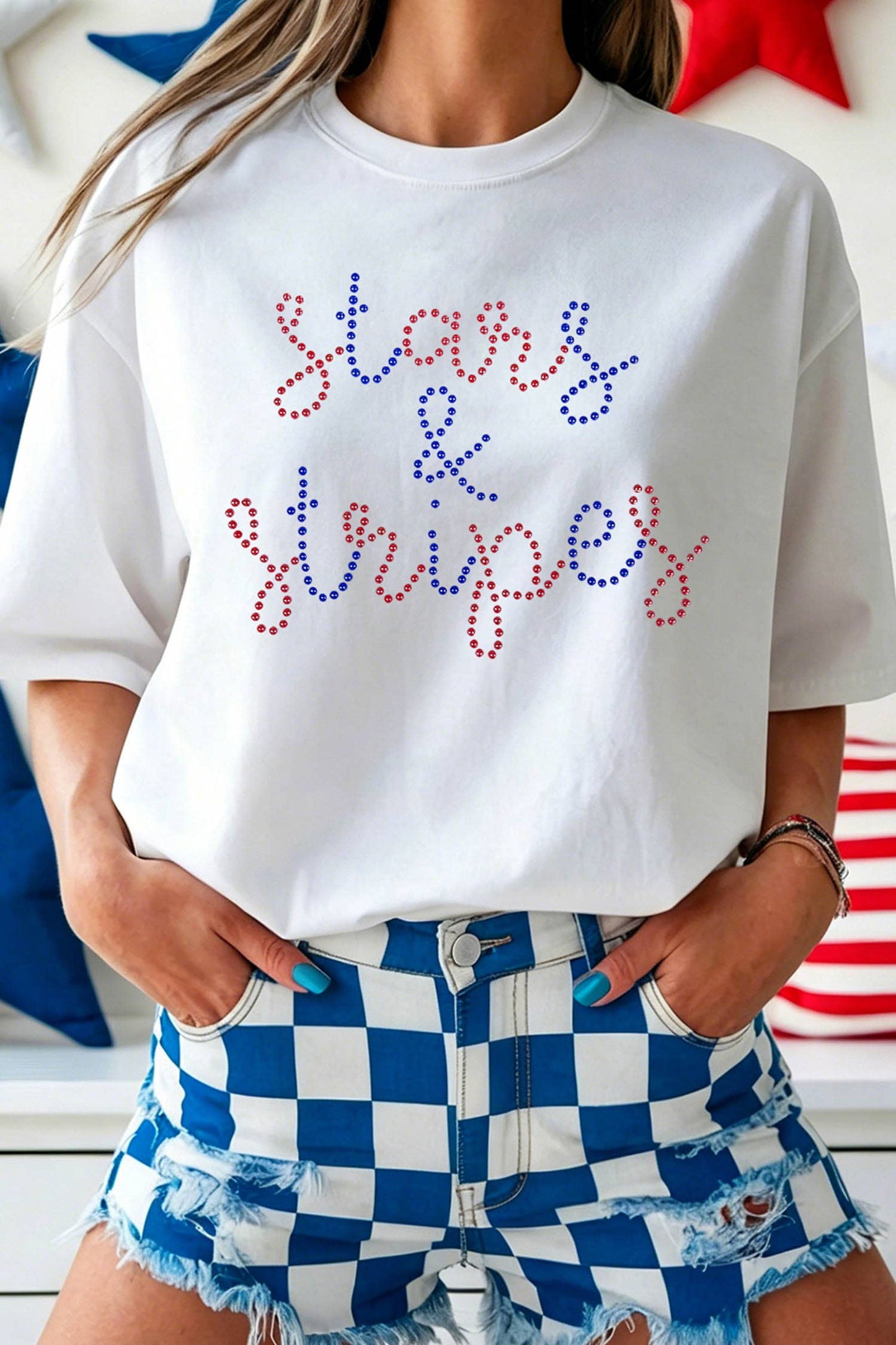 Stars & Stripes Rhinestone Tee