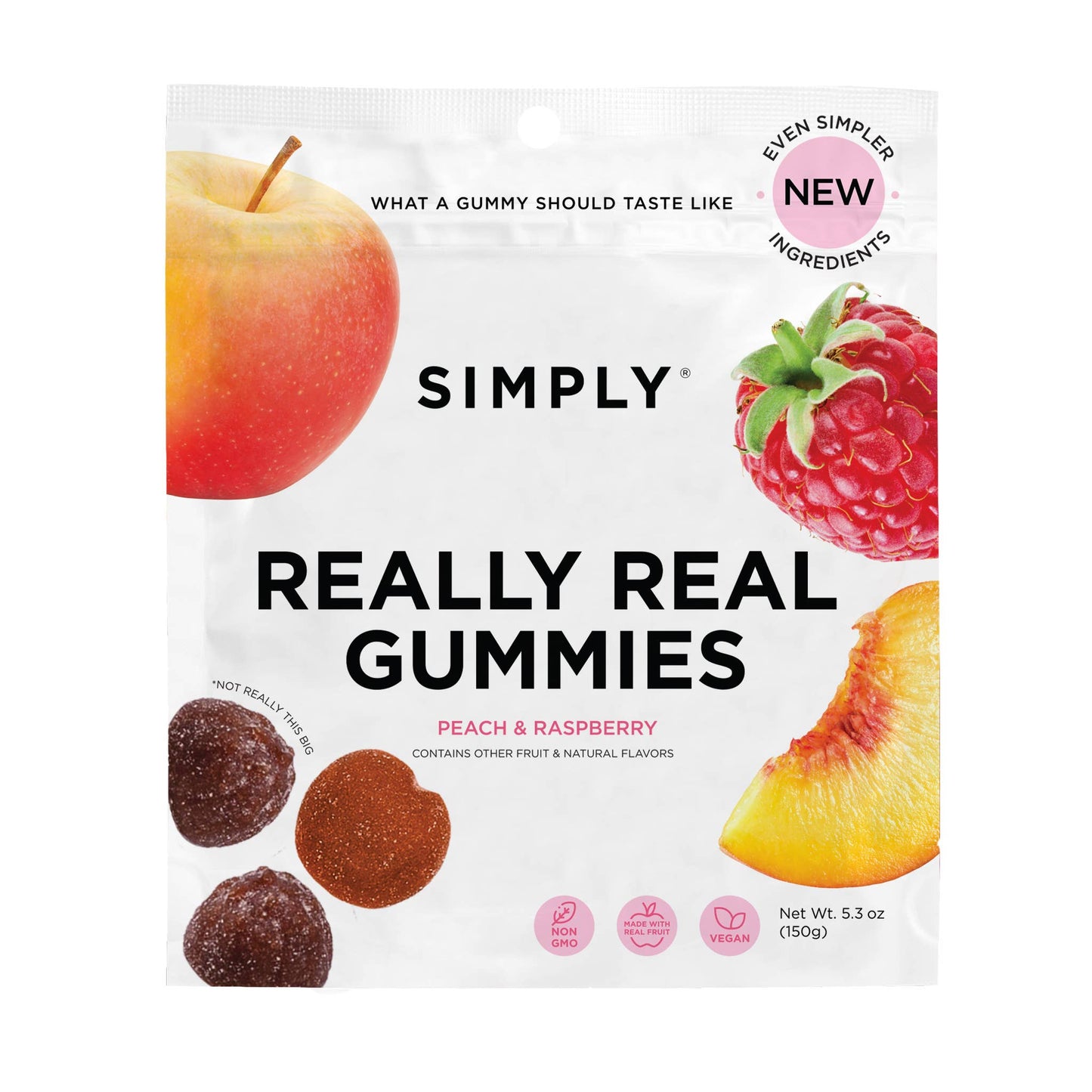 Simply Delightful Really Real Gummies - Peach Raspberry
