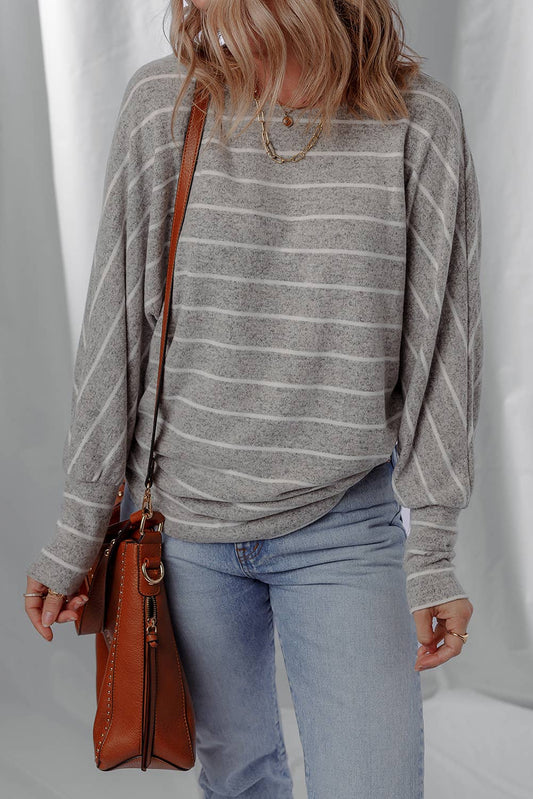 Bishop Sleeve Drop Shoulder Top