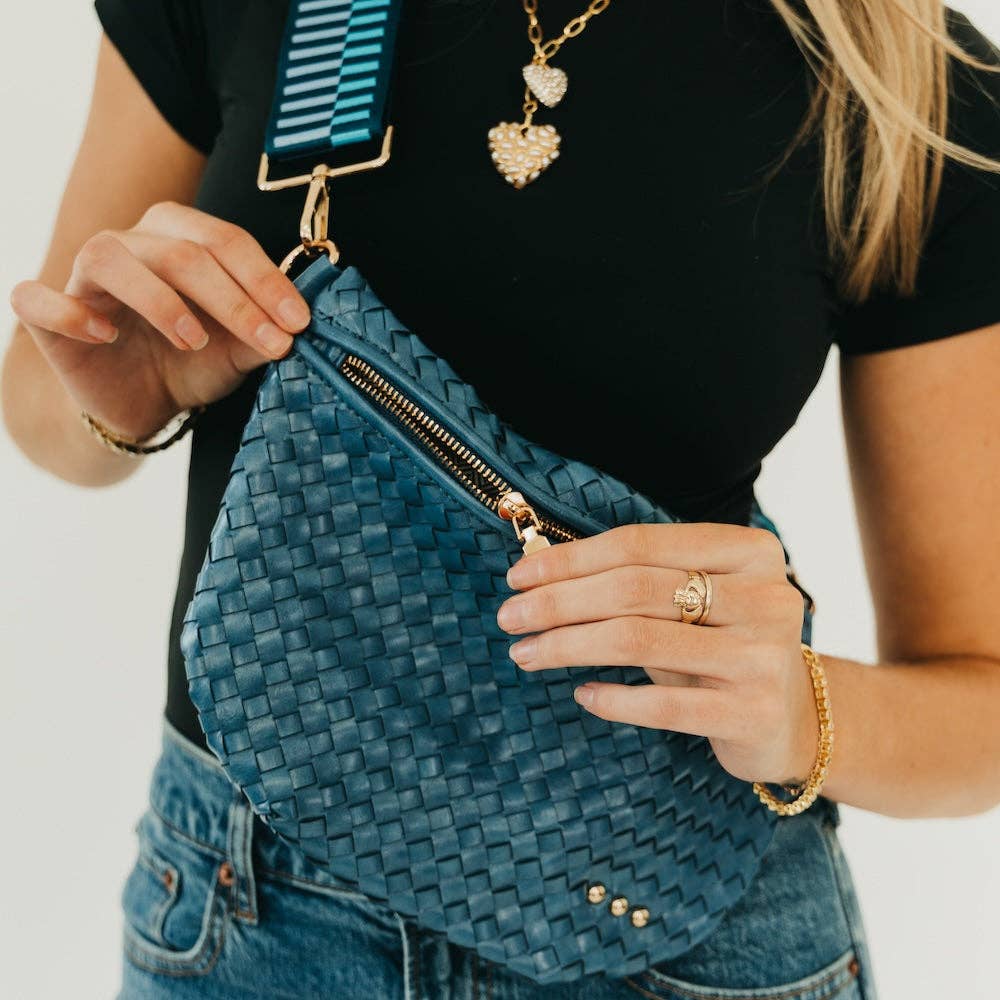woven belt bag crossbody purse for women