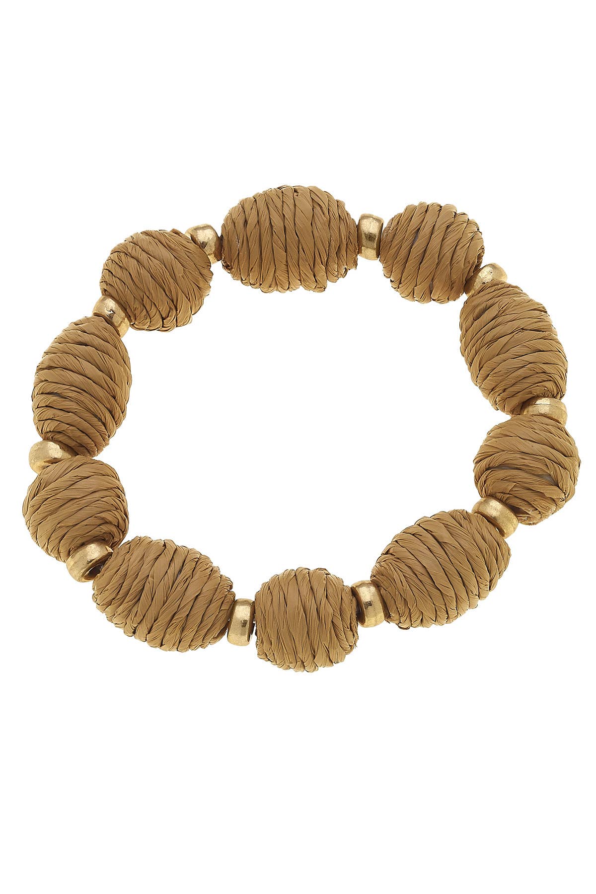 Mickey Raffia Beaded Stretch Bracelet