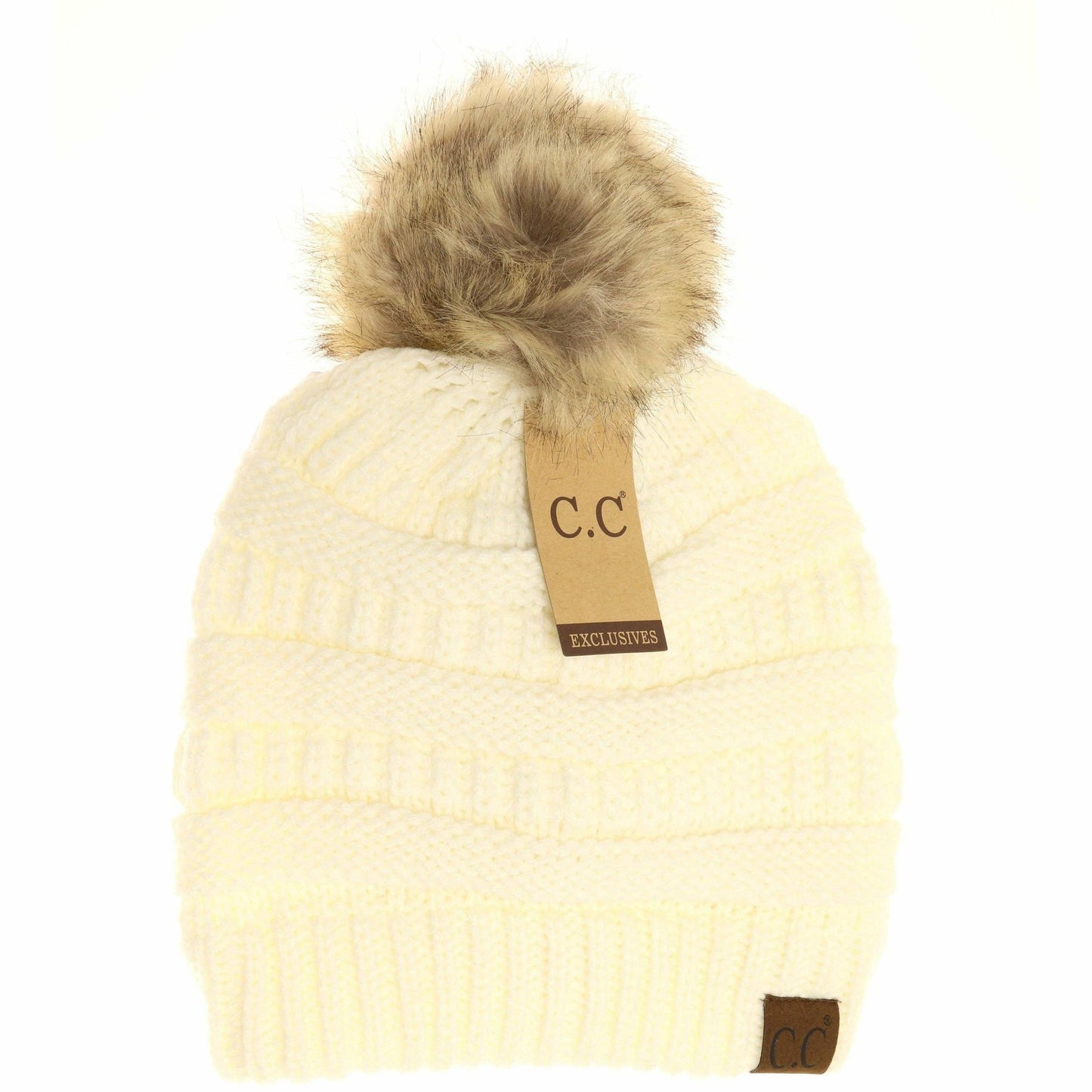 C.C Fur Pom Beanie