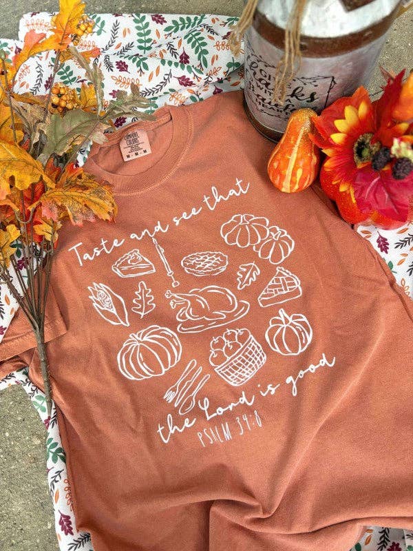 Taste See Lord is Good Fall Graphic Tee