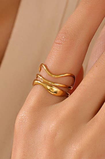 Gold Abstract Ring