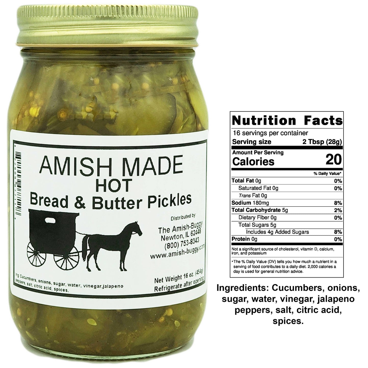 Amish Pickled Vegetables & Eggs 16 oz. Jar