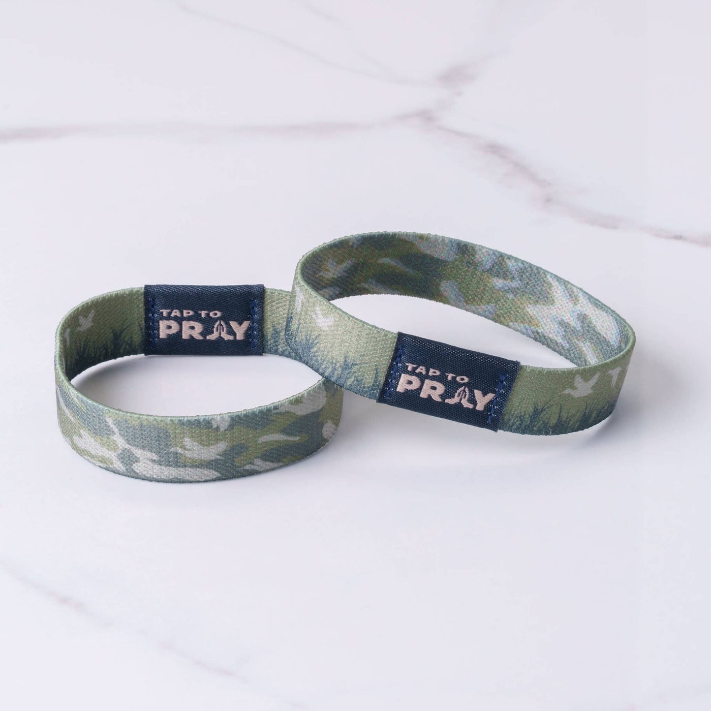 Waterfowl Camo Tap To Pray Wristbands