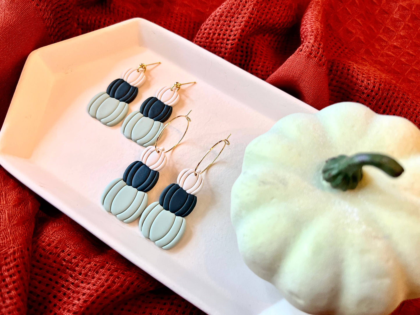 Stacked Pumpkin Earrings