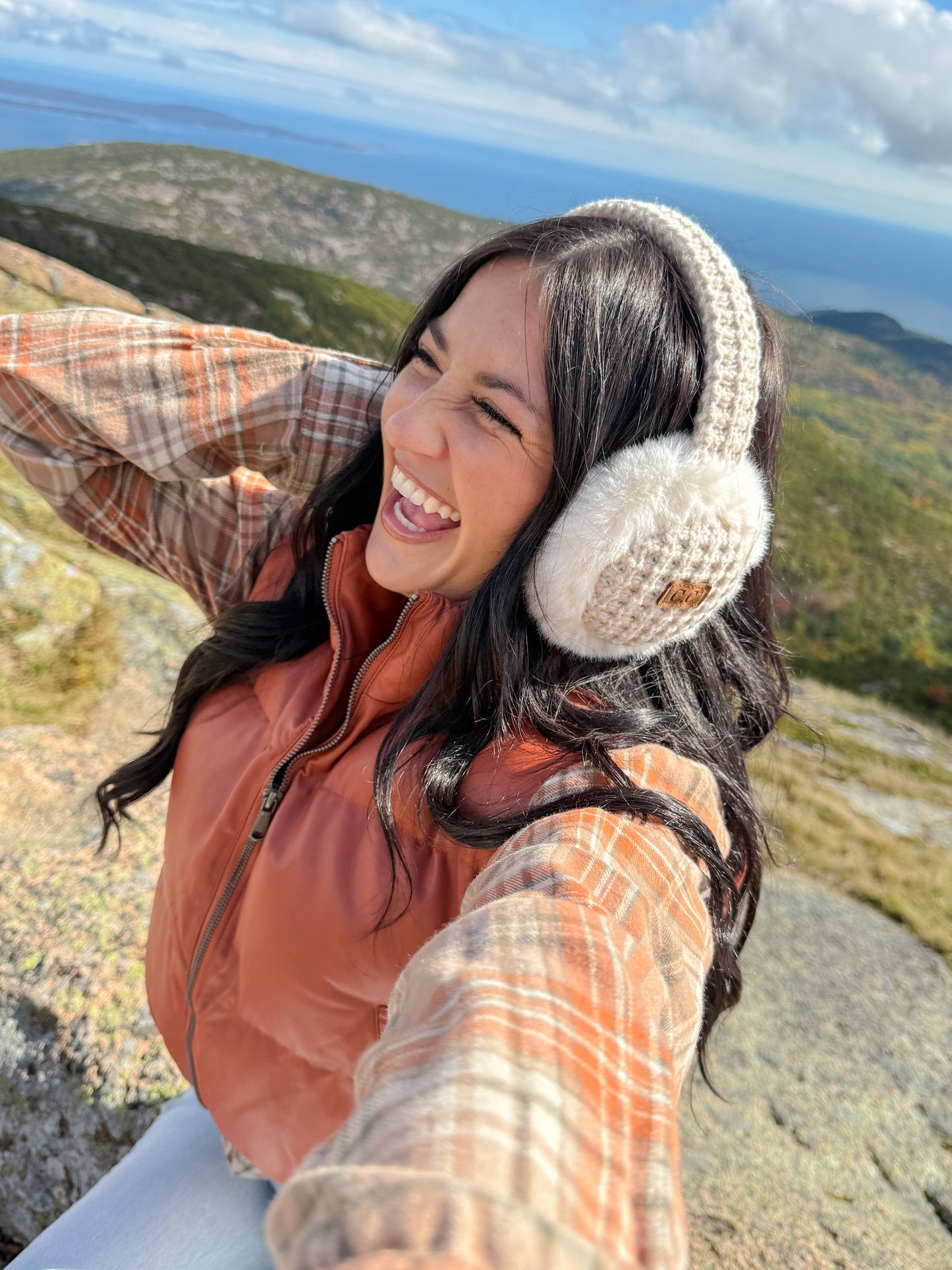 Heather Knitted Faux Fur C.C Earmuff