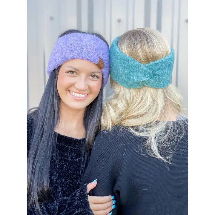 C.C Shearling Yarn Twisted Head Wrap