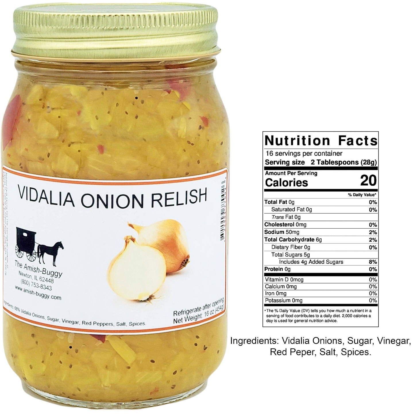 Amish Pickled Vegetables & Eggs 16 oz. Jar