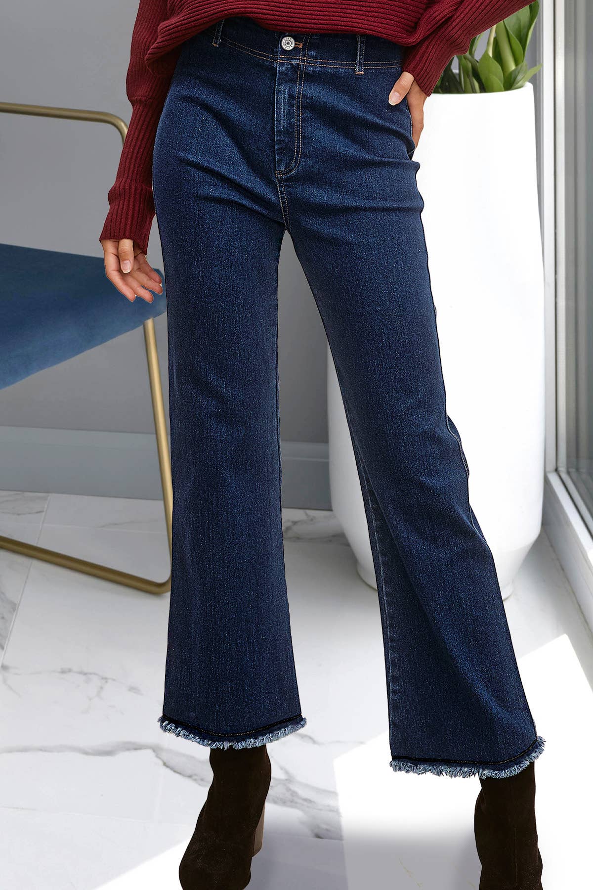 Stretchy High Waisted Flare Pants