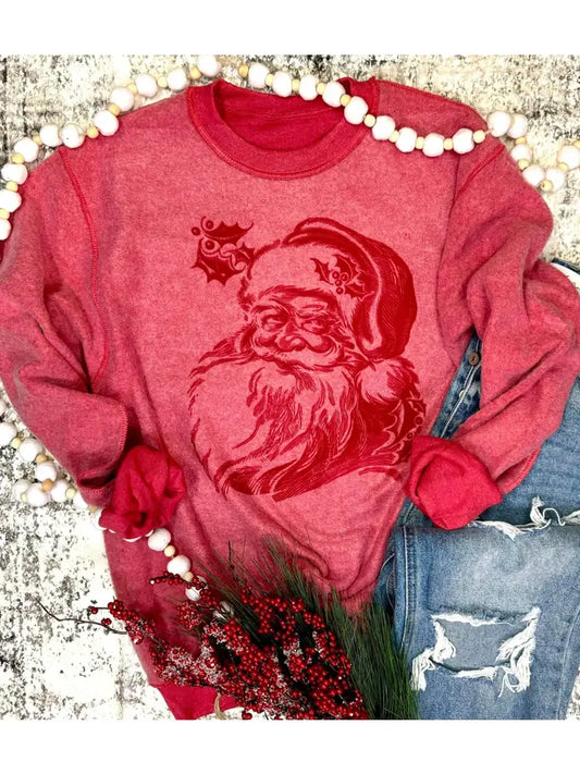 Inside Out Vintage Santa Sweatshirt