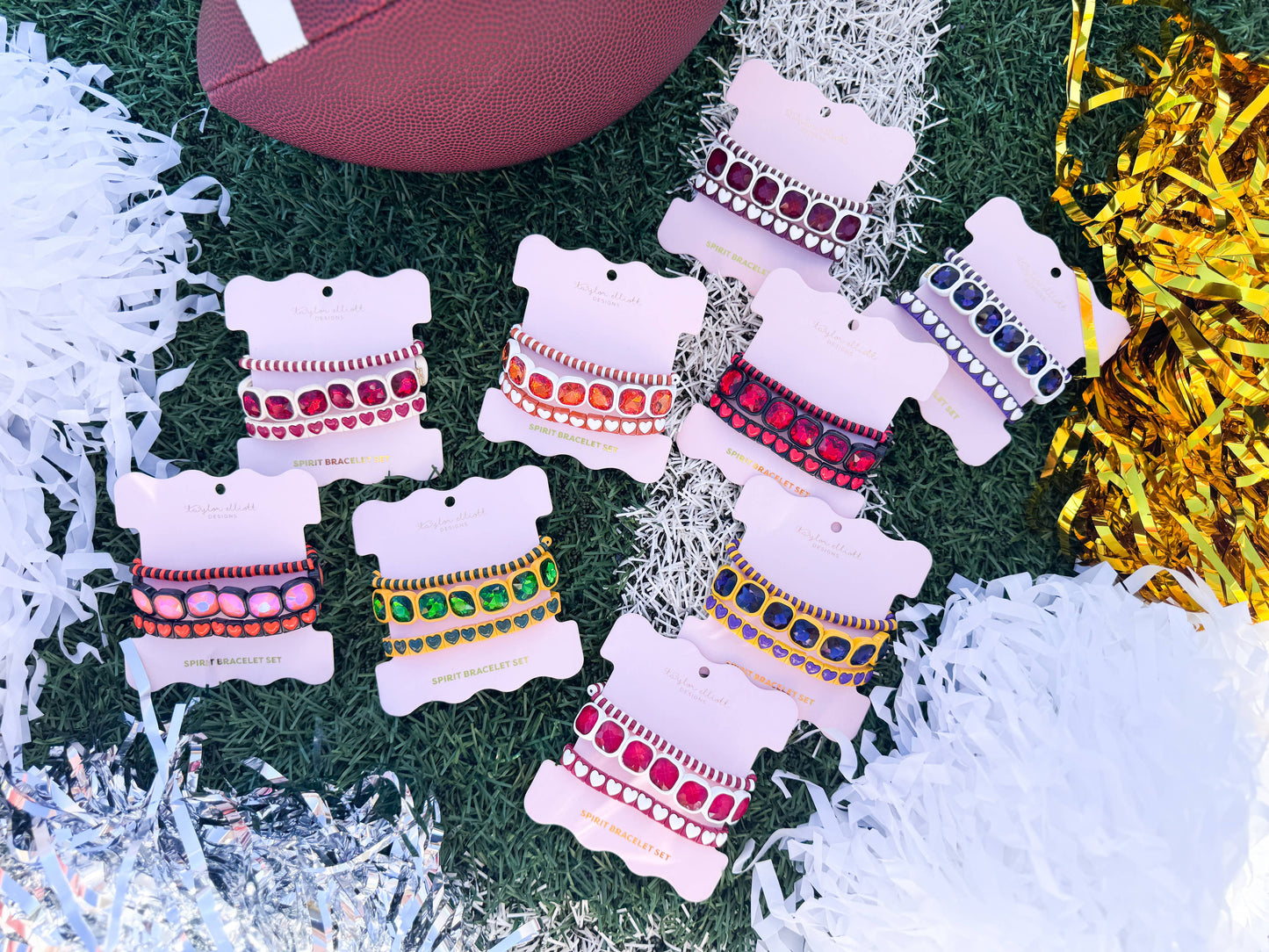 Tennessee Orange & White Game Day Bracelet Stack