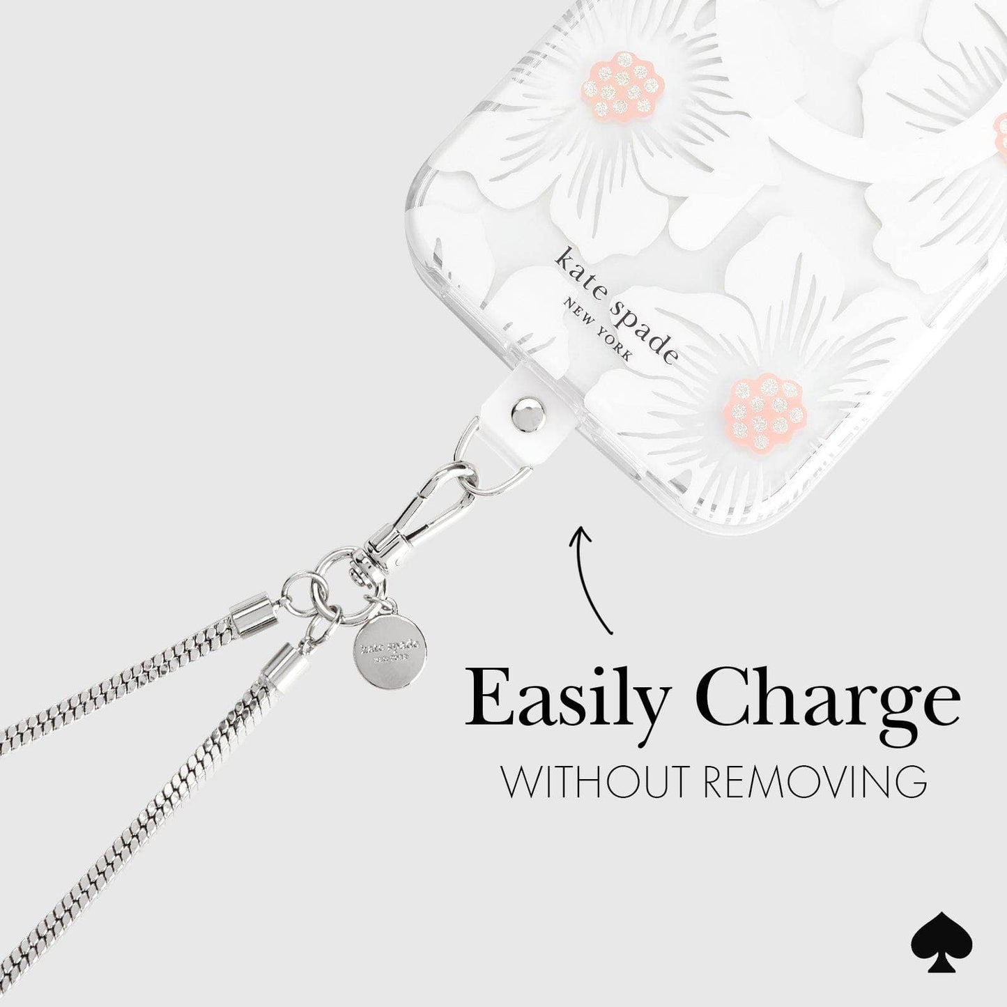 Kate Spade New York Crossbody Chain Heart of Silver