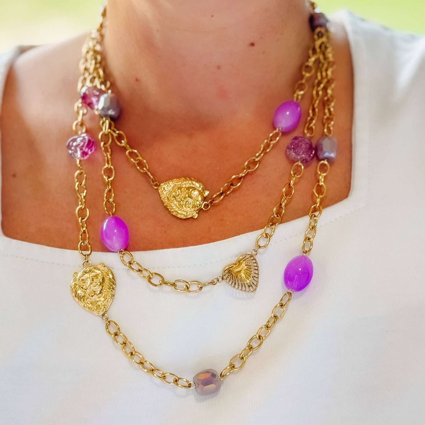 Treasure Jewels So Unique Colorful Layered Necklace