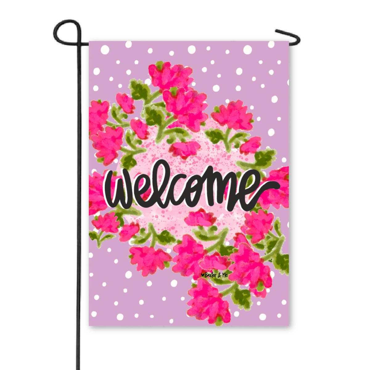 Pink Blossom Welcome Garden Flag