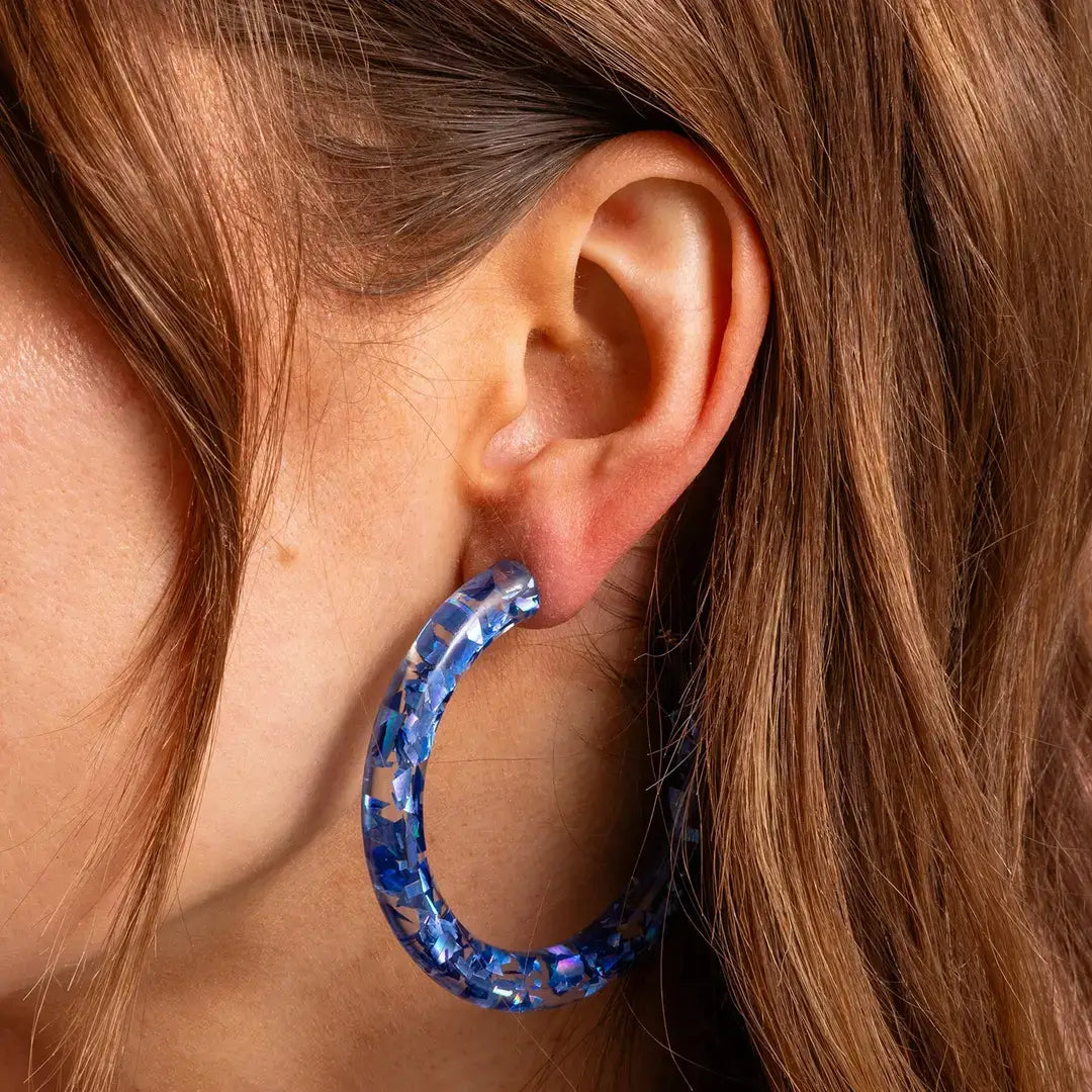 Confetti Hoop Earrings – Assorted Colors