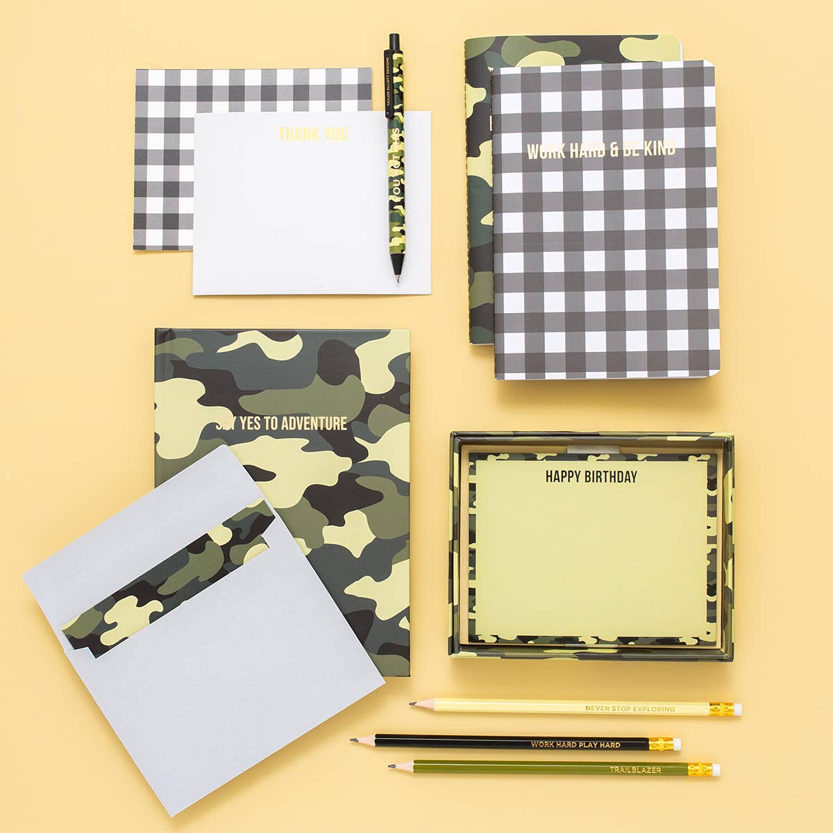 Notebook - "Say Yes to Adventure" - Camo