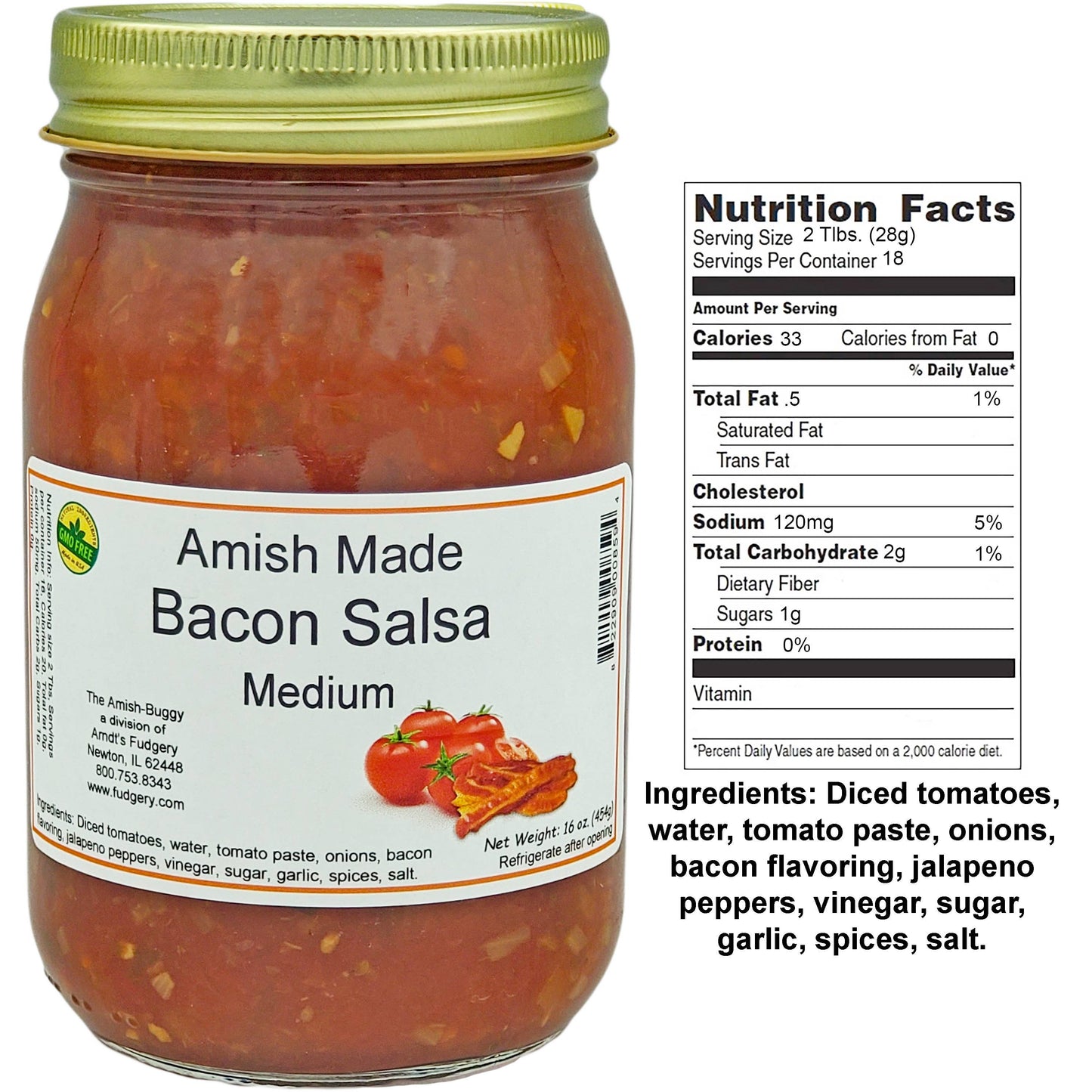 Amish Fresh Made Salsa 16 oz. Jar