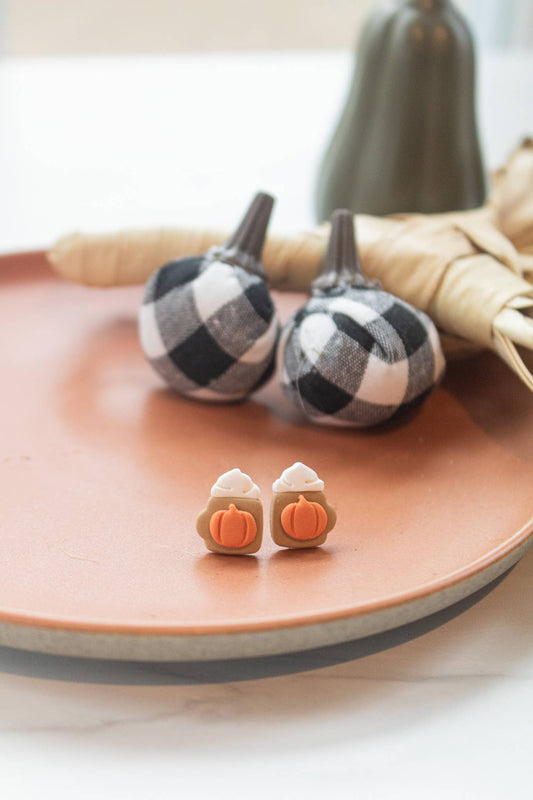 Pumpkin Spice Latte Studs