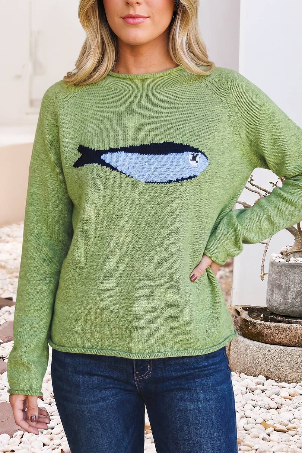 Marine Fish Loose Sweater