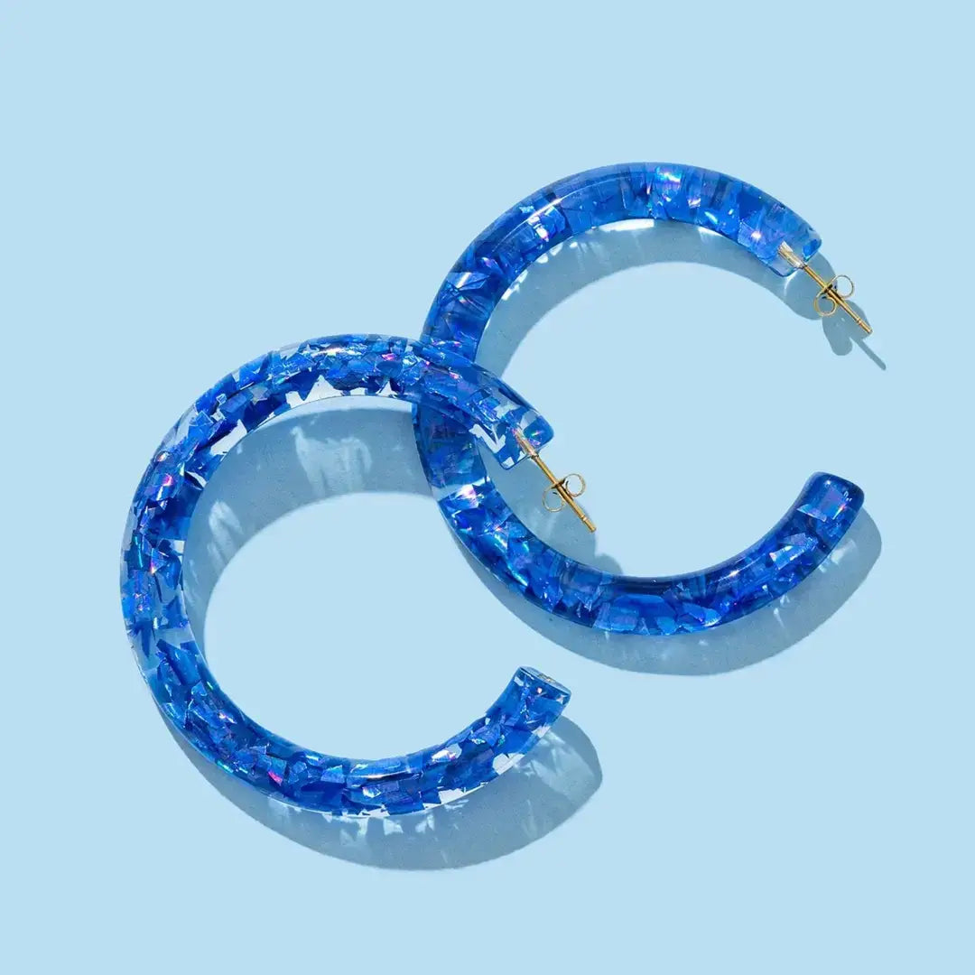 Confetti Hoop Earrings – Assorted Colors