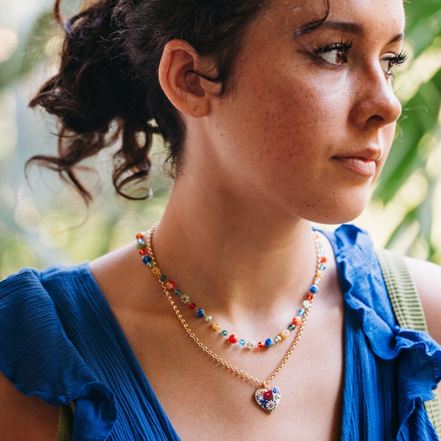 K’Lani ‘Dolce Vita' Floral Glass Beads Necklace Set